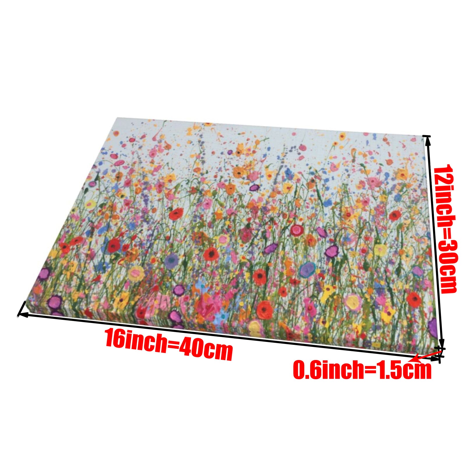 Framed Pastoral Canvas Painting Poppies Wildflower Painting On Canvas Wall Art