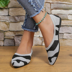 Women's Pointed Toe Ballet Flats Soft Sole Slip On Shoes