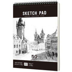 High Sketchbook 180gsm Thick Paper 100 Pages Spiral Bound