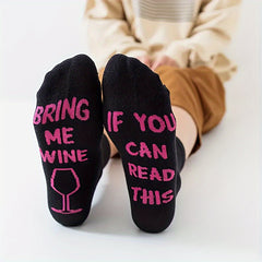 Funny Novelty Crew Socks If You Can Read This Socks Breathable Soft Socks