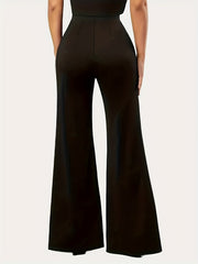 Lace Flare Leg High Waist Pants for Women