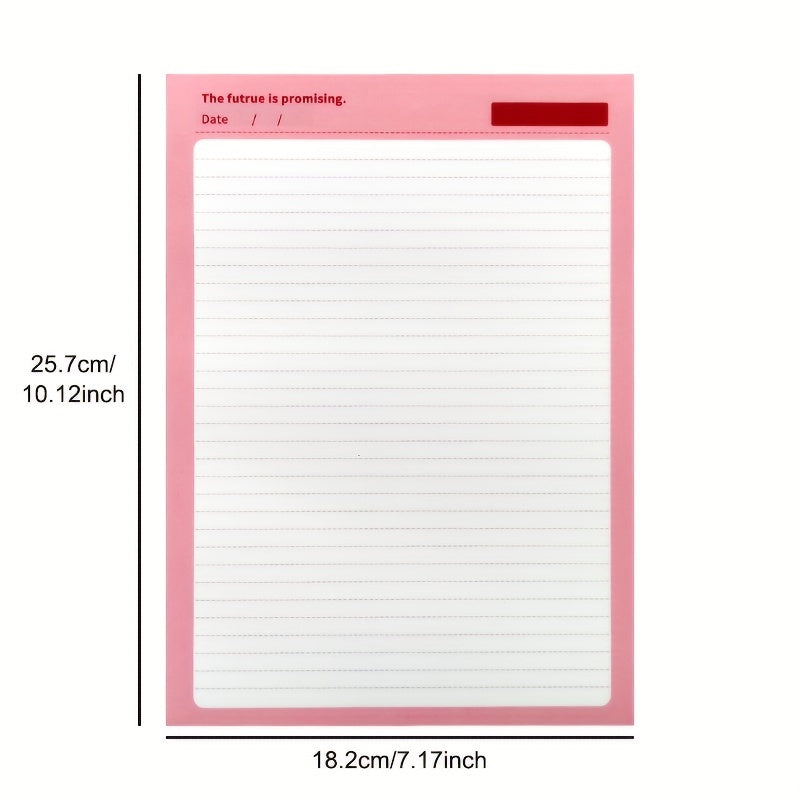 Large B5 50 Pages Cowhide Notepad Glue Bound Study Notes Student Diary