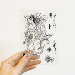 Retro Mermaid Transparent Silicone Stamp