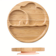 Baby Bamboo Wood Dinner Plate For Fruit Bread Salad Food
