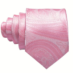 Men's Jacquard Tie & Hankerchief & Cufflinks Set