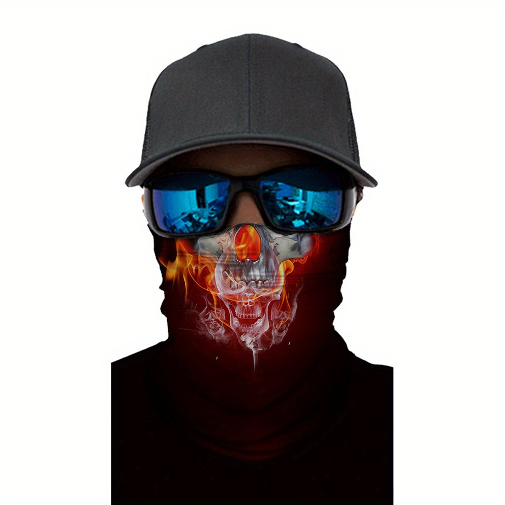 Burning Bones Pattern Neck Gaiter Bandana UV Protection
