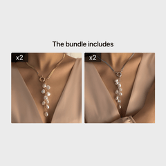 Elegant Faux Pearl Pendant Necklace