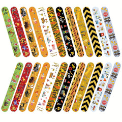12pcs Construction Slap Bracelets Kids Birthday Party Supplies