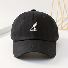 Kids Embroidered Kangaroo Baseball Cap Adjustable Soft Peak Sun Hat