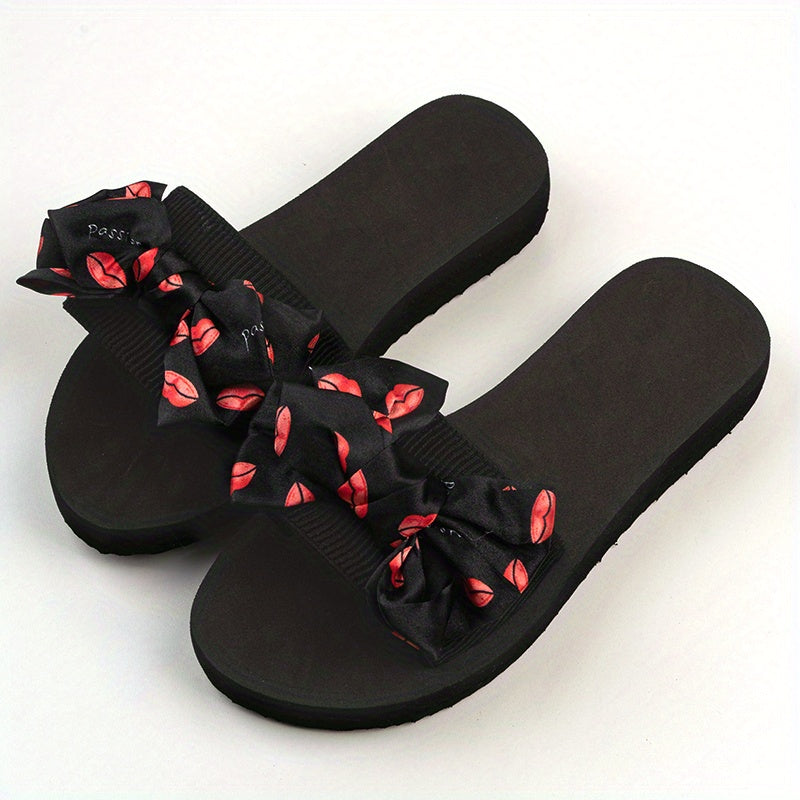 Women's Bowknot Slides Flatform Beach Shoes