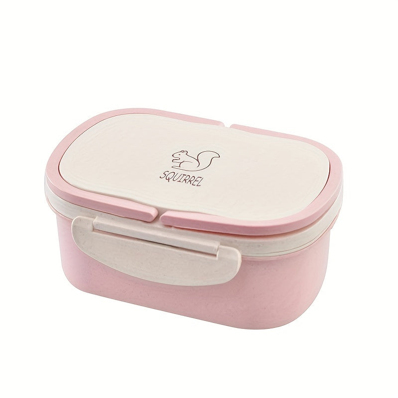 Portable Double Layer Wheat Straw Bento Box - Microwave Safe Insulated Lunch Box