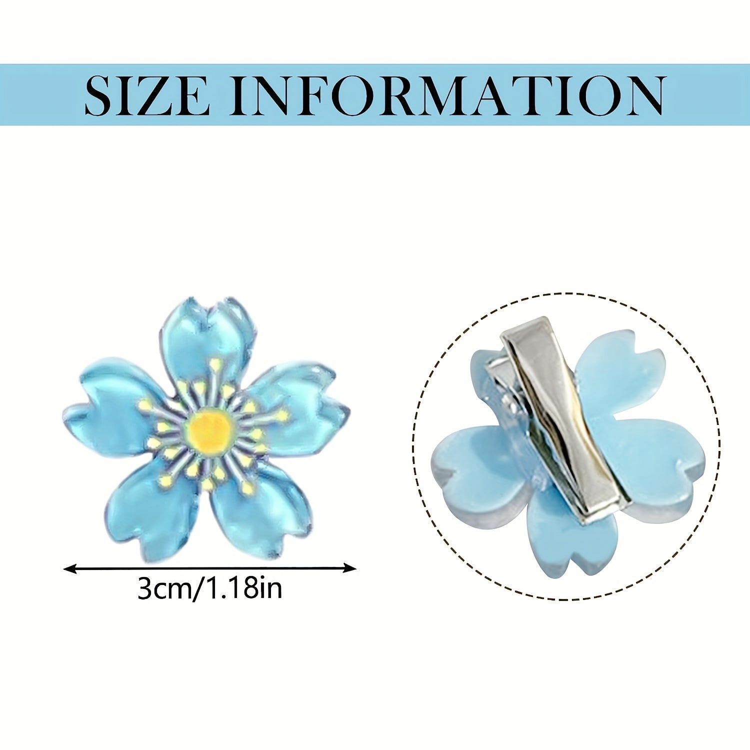 10pcs Mini Flower Claw Clips Sweet Non slip Hair Accessories Girls Kids