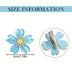10pcs Mini Flower Claw Clips Sweet Non slip Hair Accessories Girls Kids