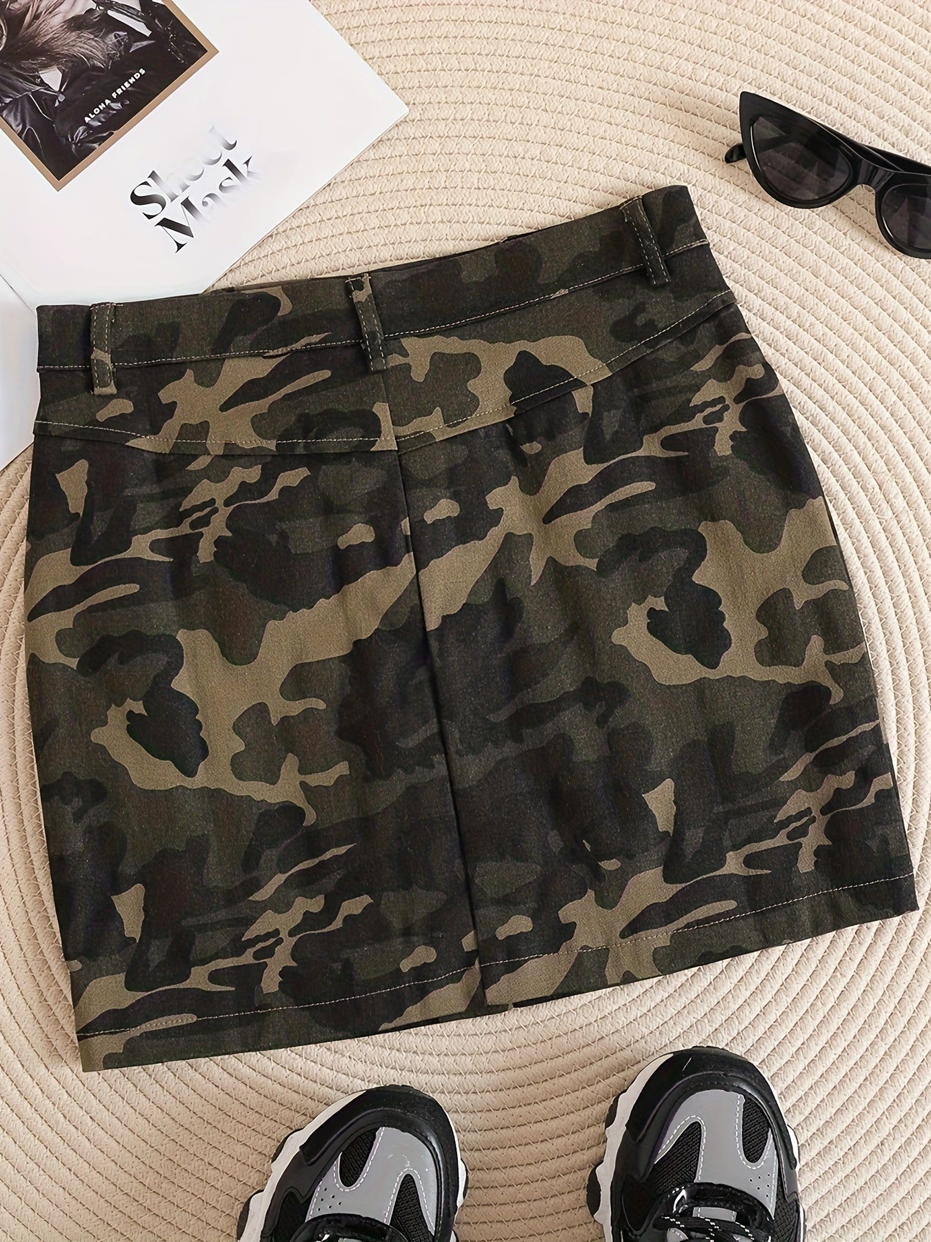 Camo Slim Mini Skirts Sexy High Waist Bodycon Skirts