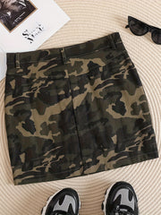 Camo Slim Mini Skirts Sexy High Waist Bodycon Skirts