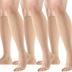Copper Compression Socks for Women and Men 20-30 mmHg Knee High Wide Calf Socks