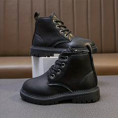 Girls Solid Ankle Boots with Zipper Lightweight Non Slip Boots