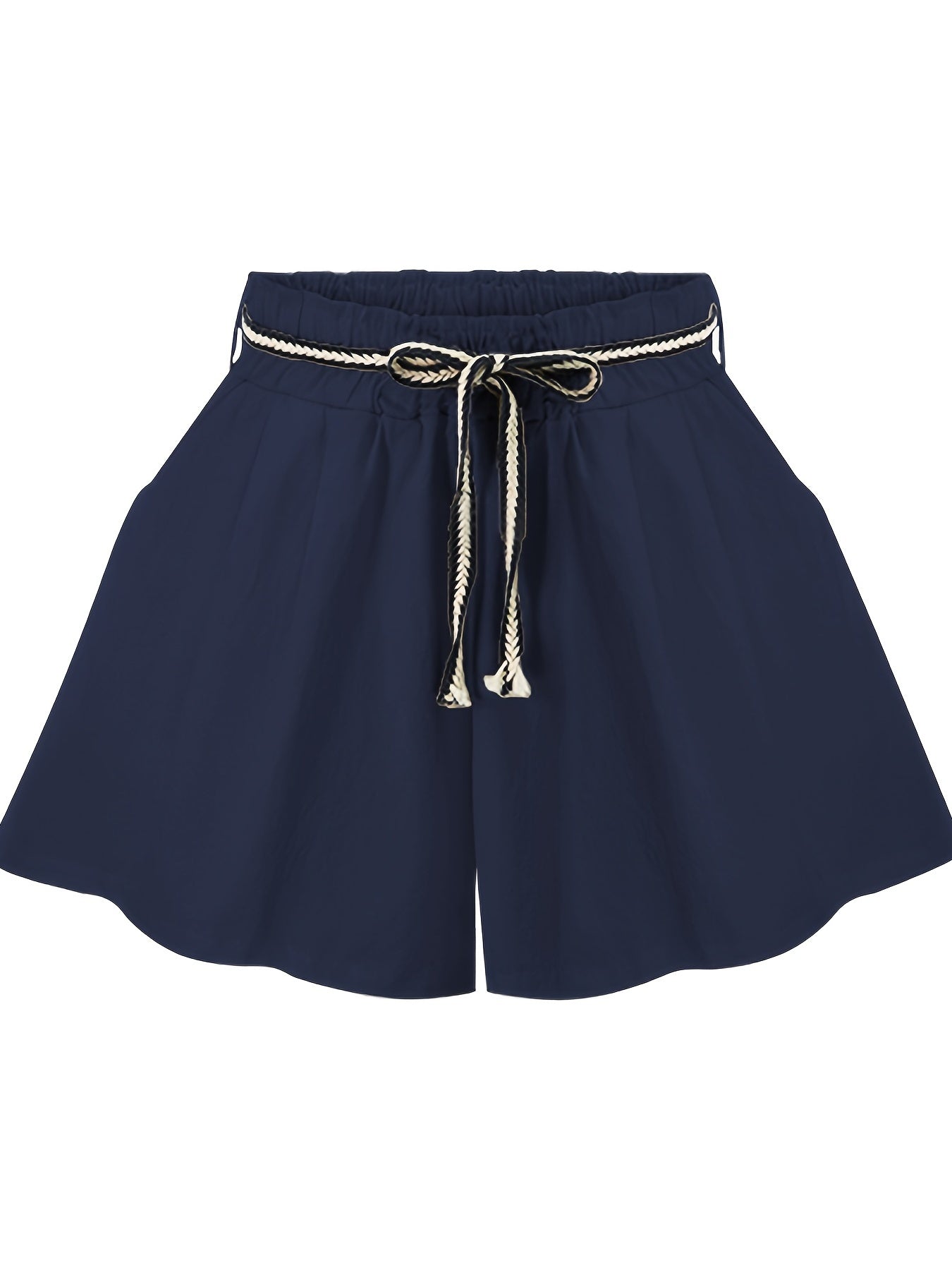 Wide Leg Shorts Casual Tie Waist Summer Shorts Women's Clothing