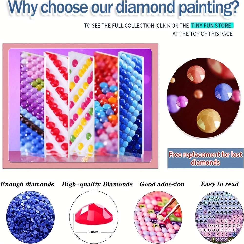 5D Diamond Painting Kit Angel Girl Full Round DIY Cross Stitch Art