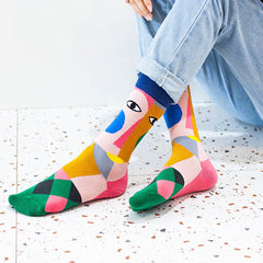 Women's Casual Socks Funny Pattern Crew Socks