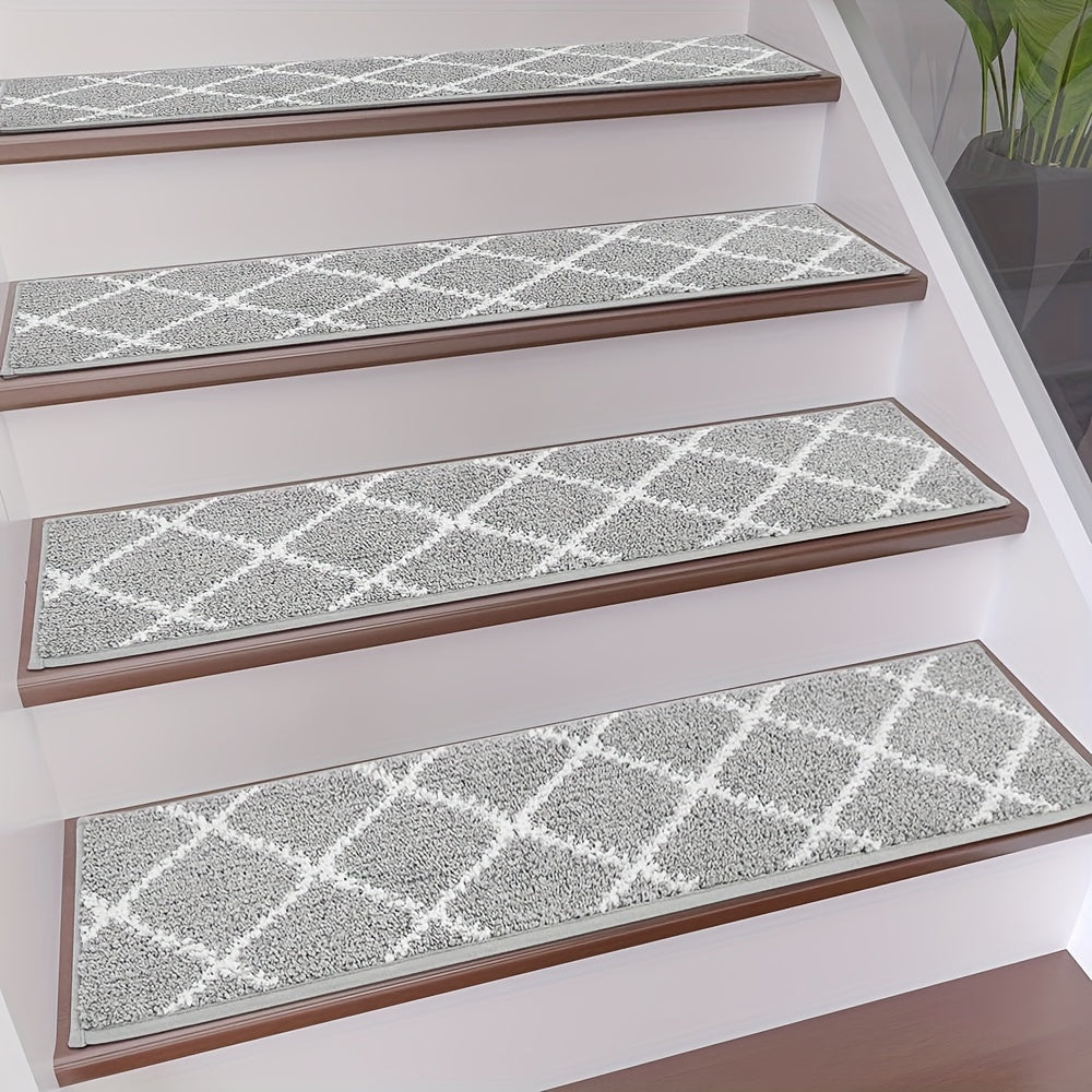 15pcs Non Slip Carpet Stair Treads 76 X 20 Indoor Runners for Wooden Steps