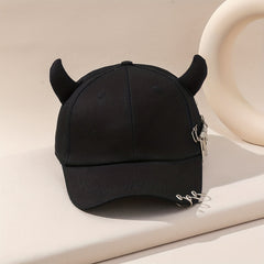 Casual Hip Hop Horn Baseball Cap for Men and Women