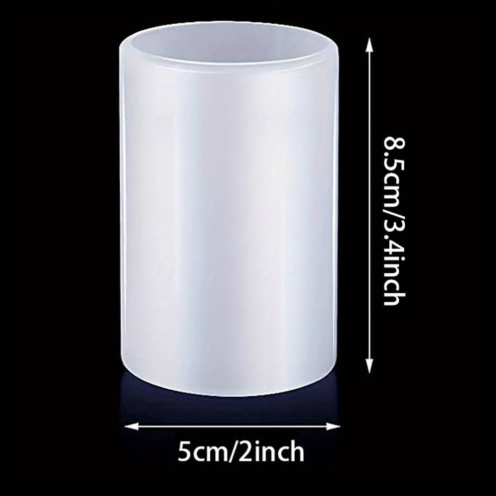 Resin Mold Cylinder Light with Wooden Base Stand