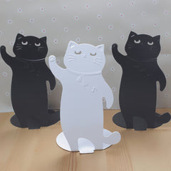 2pcs Cat Shape Music Animal Bookshelf Metal Bookend