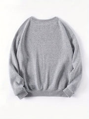 Letter Print Pullover Sweatshirt Casual Long Sleeve Crew Neck Sweatshirt