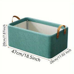 Portable Clothes Storage Drawer Box With Handles & Support Rack