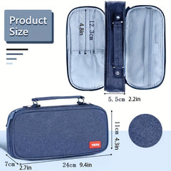 Double Layered Pencil Case for School with Large Capacity