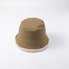 Women Bucket Hat Winter Hat Solid Warm Outdoor Casual Style