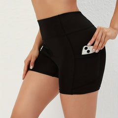 Women's Yoga Shorts with Pocket High Waist Hip Lifting Fitness