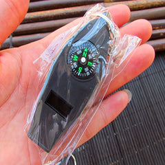 4 in 1 Compass Outdoor Portable Magnifier Thermometer Whistle