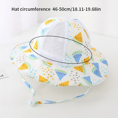 Fruit Print Sunshade Hat Kids Bucket Hat