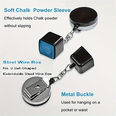 Retractable Billiards Chalk Holder for Pool Cue