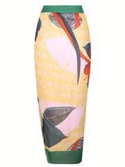 Women's Plus Size Tropical Print Tankini Set