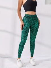 Women's Print Hip Lift Workout Leggings High Elastic Slim Fitness Pants