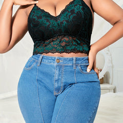 Lace V Neck Longline Bra