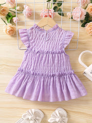 Girls Sleeveless Ruffle Collar Peplum Blouse Top For Vacation