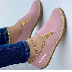 Women's Lightweight Flat Walking Shoes Comfortable Slip on Sport Shoes