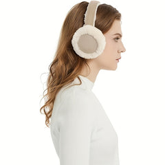 Soft Suede Fleece Ear Muffs Foldable Winter Accessory