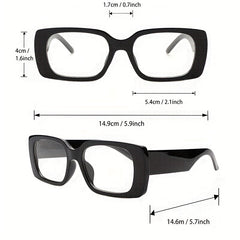 Clear Lens Glasses Rectangle Frame Eyeglasses Anti Light Eyewear