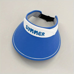 Kids Wide Brim Embroidered Sun Hat w/ Sunglasses for Summer