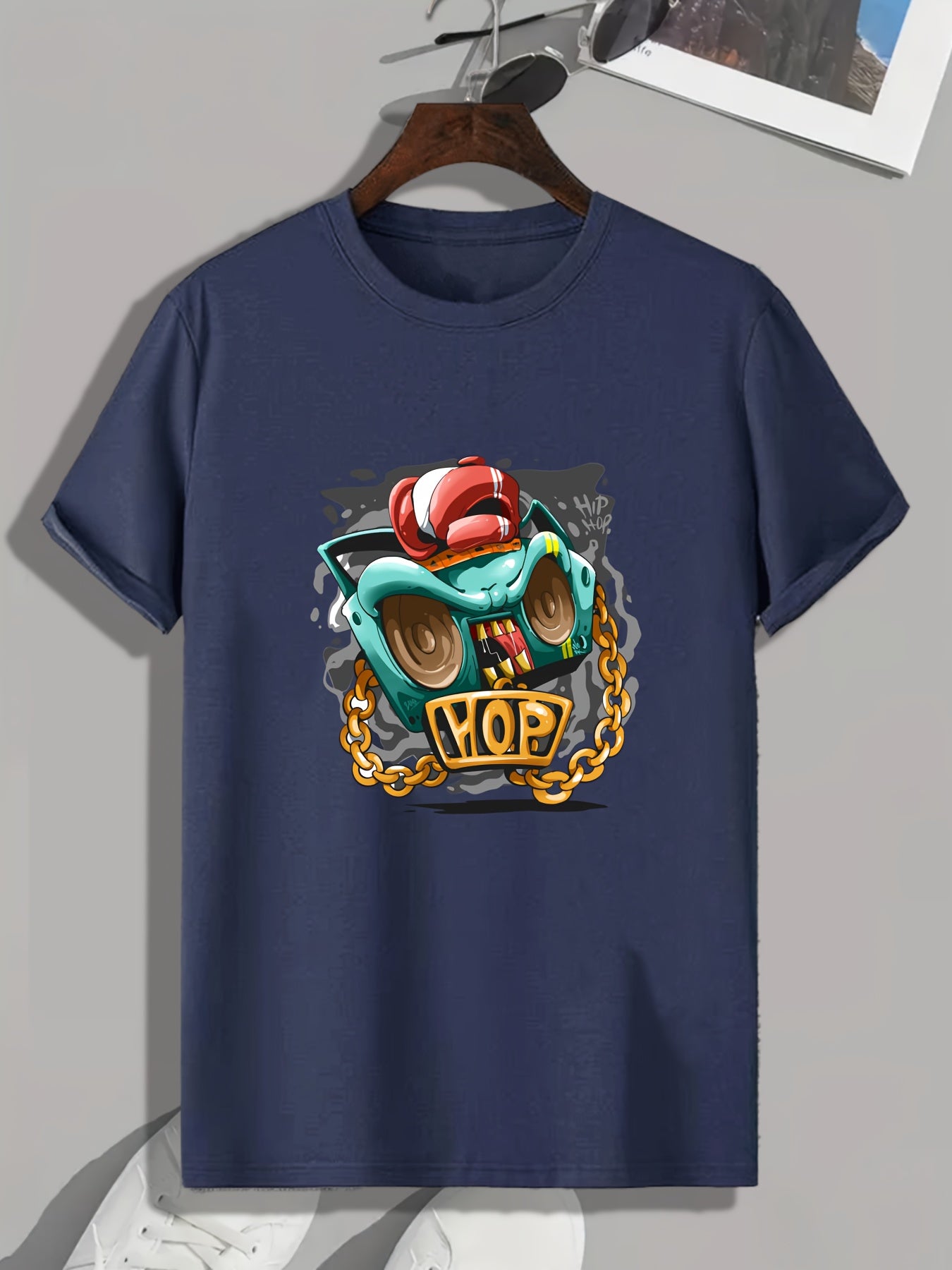 Cartoon Print Men's Graphic T-shirt Casual Comfy Tees