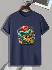 Cartoon Print Men's Graphic T-shirt Casual Comfy Tees