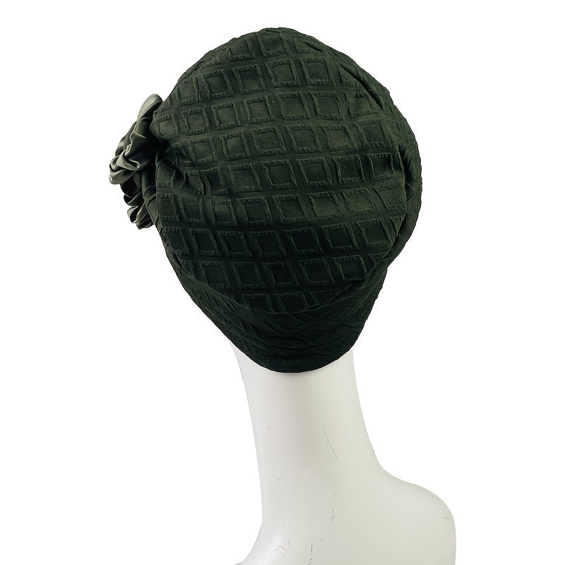 Floral Head Wrap Caps Women Hats Stretchy Flower Hats