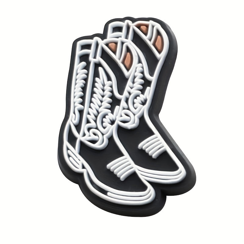 26pcs Cowboy Charms For Bubble Slides Sandals PVC Shoe Decorations Accessories