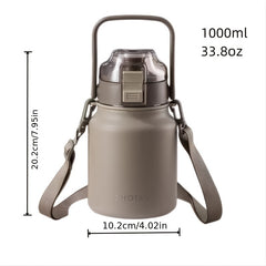 1L Outdoor Portable Large Capacity Kettle Stainless Steel Insulated Bottle