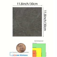 10pcs Gray Marble Cement Slate Floor Tiles Peel And Stick Vinyl Floor Sticker